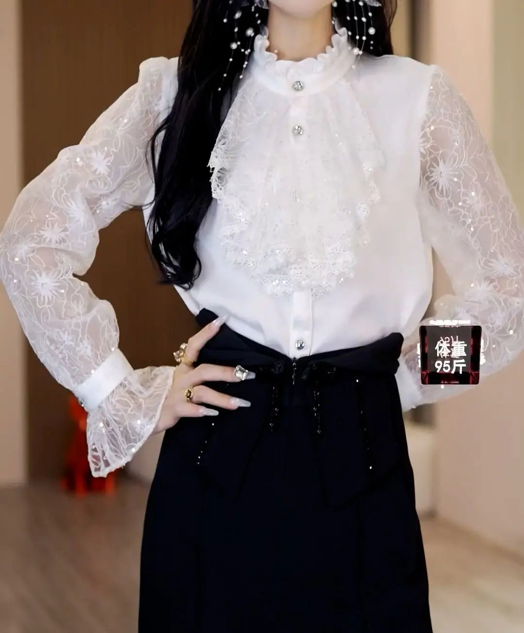 Chic Stand Collar Casual Blouse