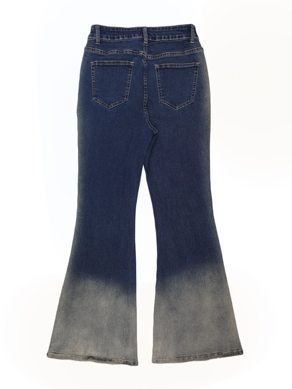 High Waisted Flared Slim Fit Jeans With Pockets for Women