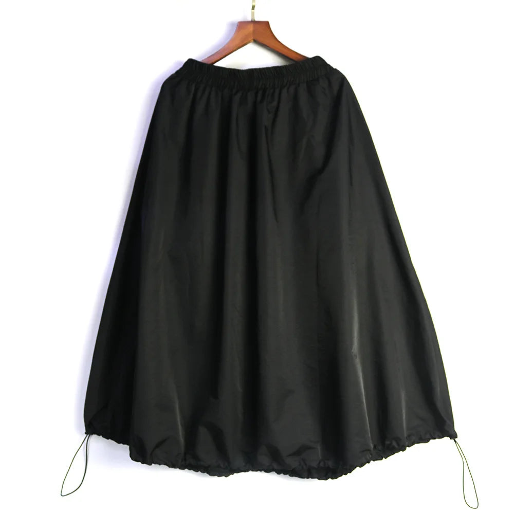 Casual Ankle-Length Spliced Denim with Contrast Color Skirt for Women