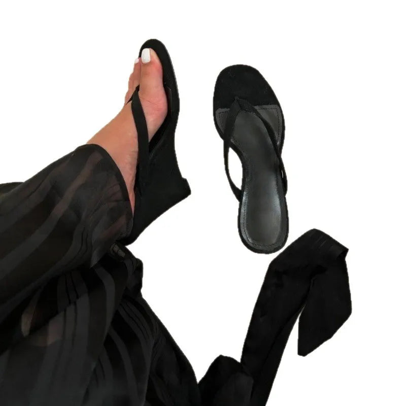 Comfortable Candy Color High Wedge Sandals For Women