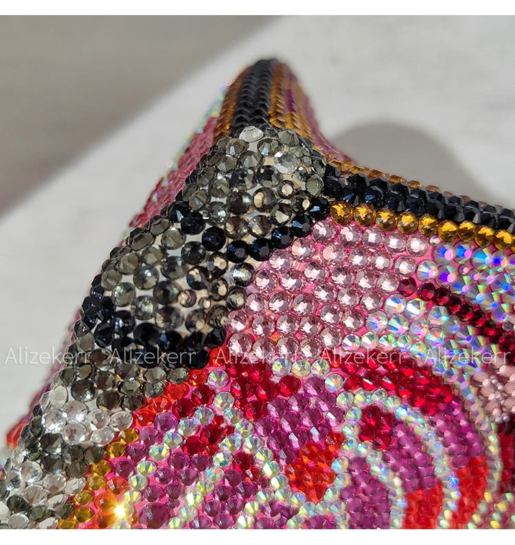 Alizekerr Butterfly Diamond Evening Bags Women 2025 Luxury Designer Gorgeous Rhinestone Clutch Purses And Handbags Wedding Party