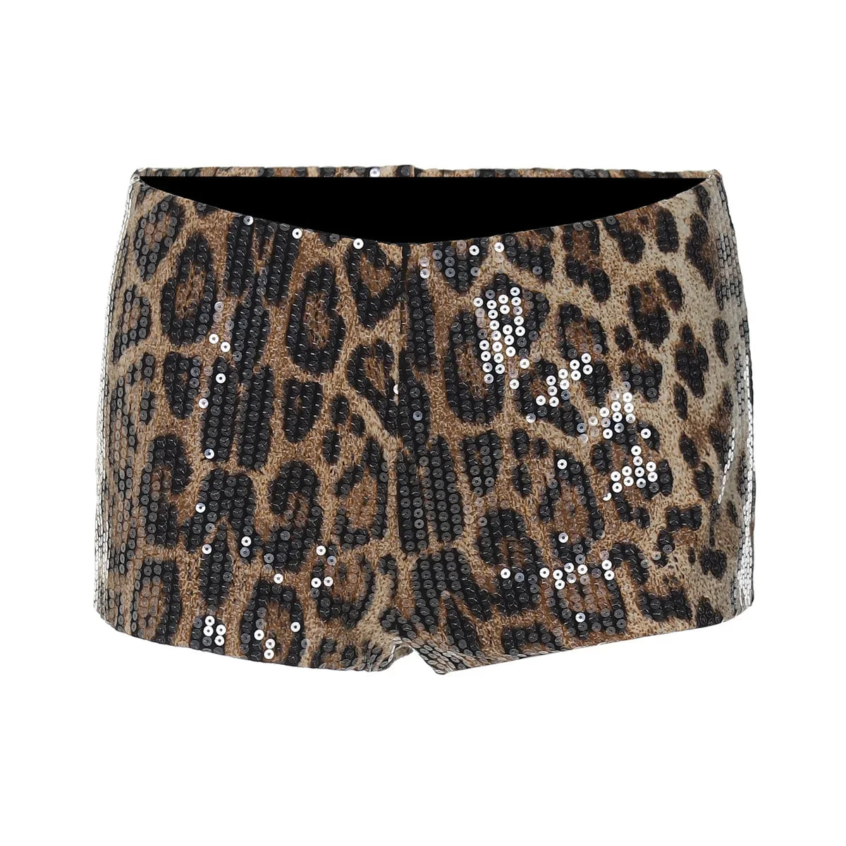 Chic Leopard Print Sequin Three Piece Set for Women