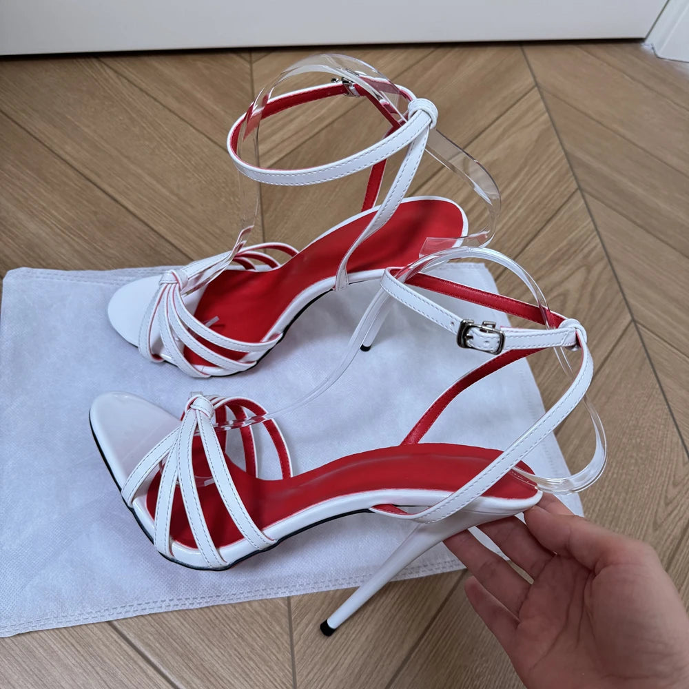 Ultra High Stiletto Heel Open Toe Strappy Sandals for Women