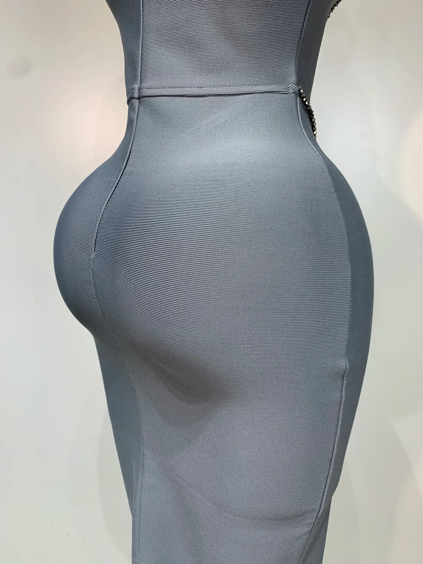 High Quality Strapless Beading With Necklace Bandage Dress  Celebrity Elegant  Evening Party Fancy Club Birthday Dresses