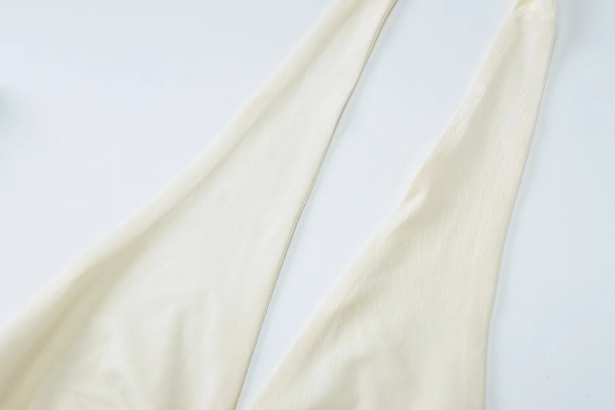 Cryptographic Elegant Two Piece Sets Sleeveless Frill Halter Twist Top Dress Sets Outfits Fashion Co-ord Sets Coquette Clothes