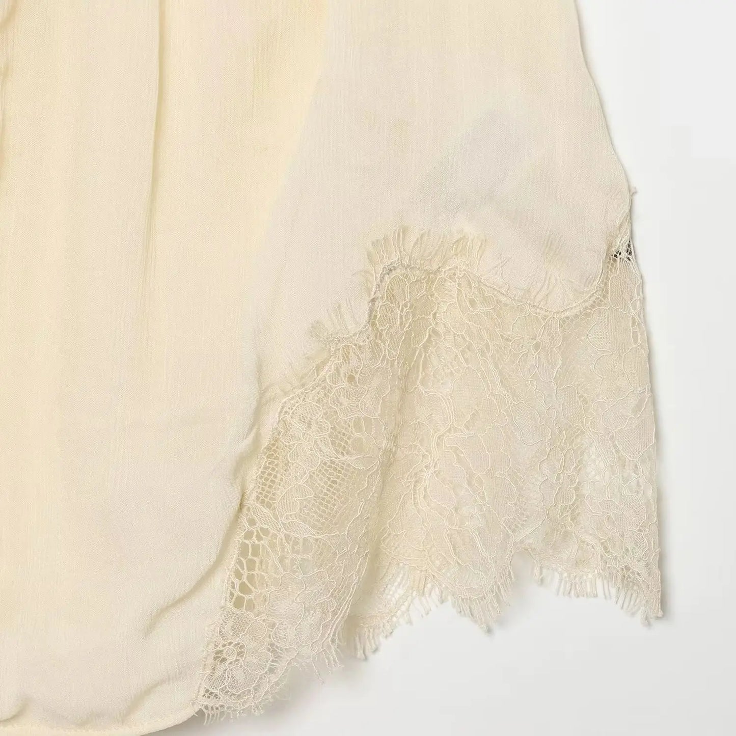 Vintage Lace Up Bow Chiffon Patchwork Jumpsuit For Women