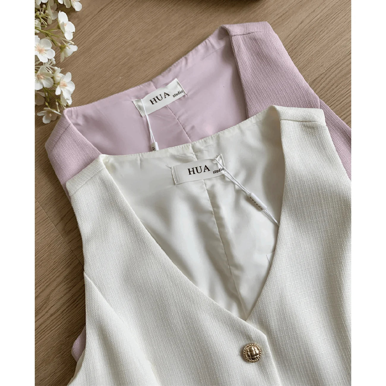 Elegant High Waist Pleated Skirt And Vest Set For Women
