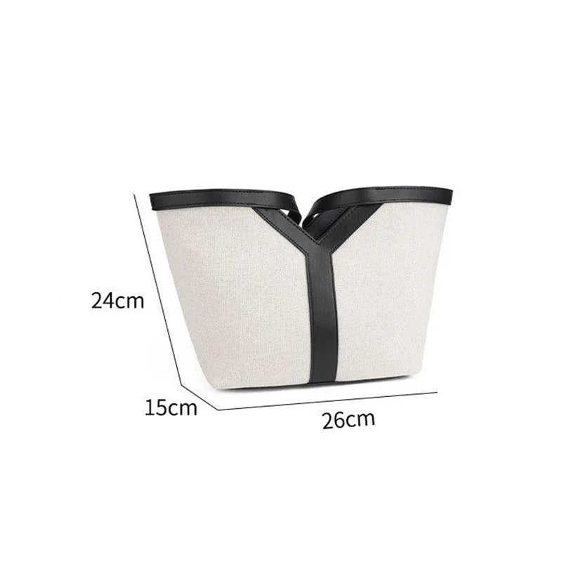 Y-shaped Design Straw Underarm Bag With Small Bag Leisure Vacation  Large Capacity Woven Wing Tote Bag Versatile Shoulder Bag