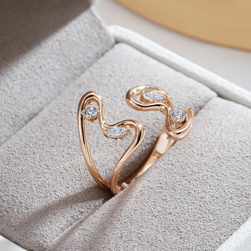 Rose Gold Butterfly Open Ring