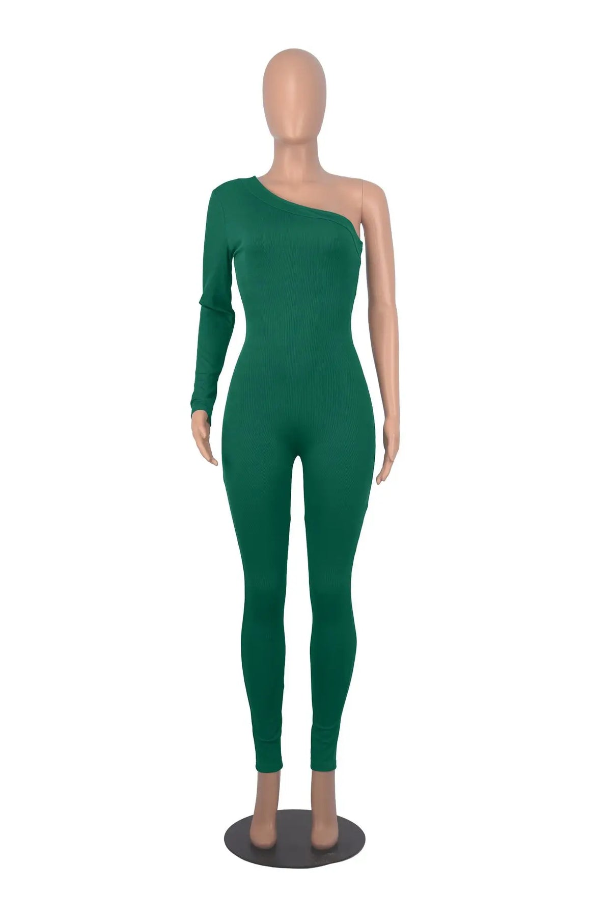 Slim Fit Knitted Full Length Club Jumpsuit for Women
