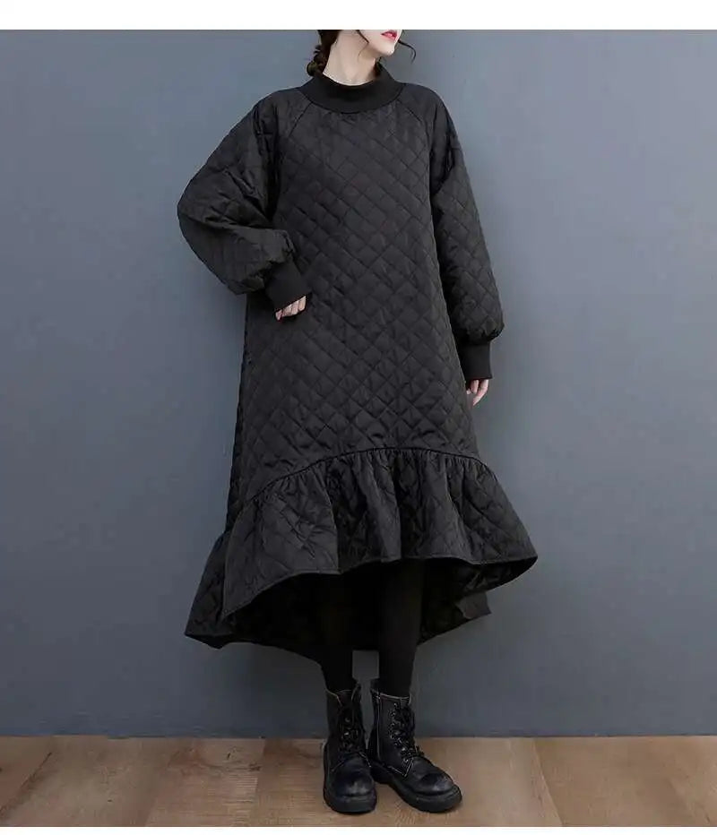 Loose Fishtail Mid-Calf Dress