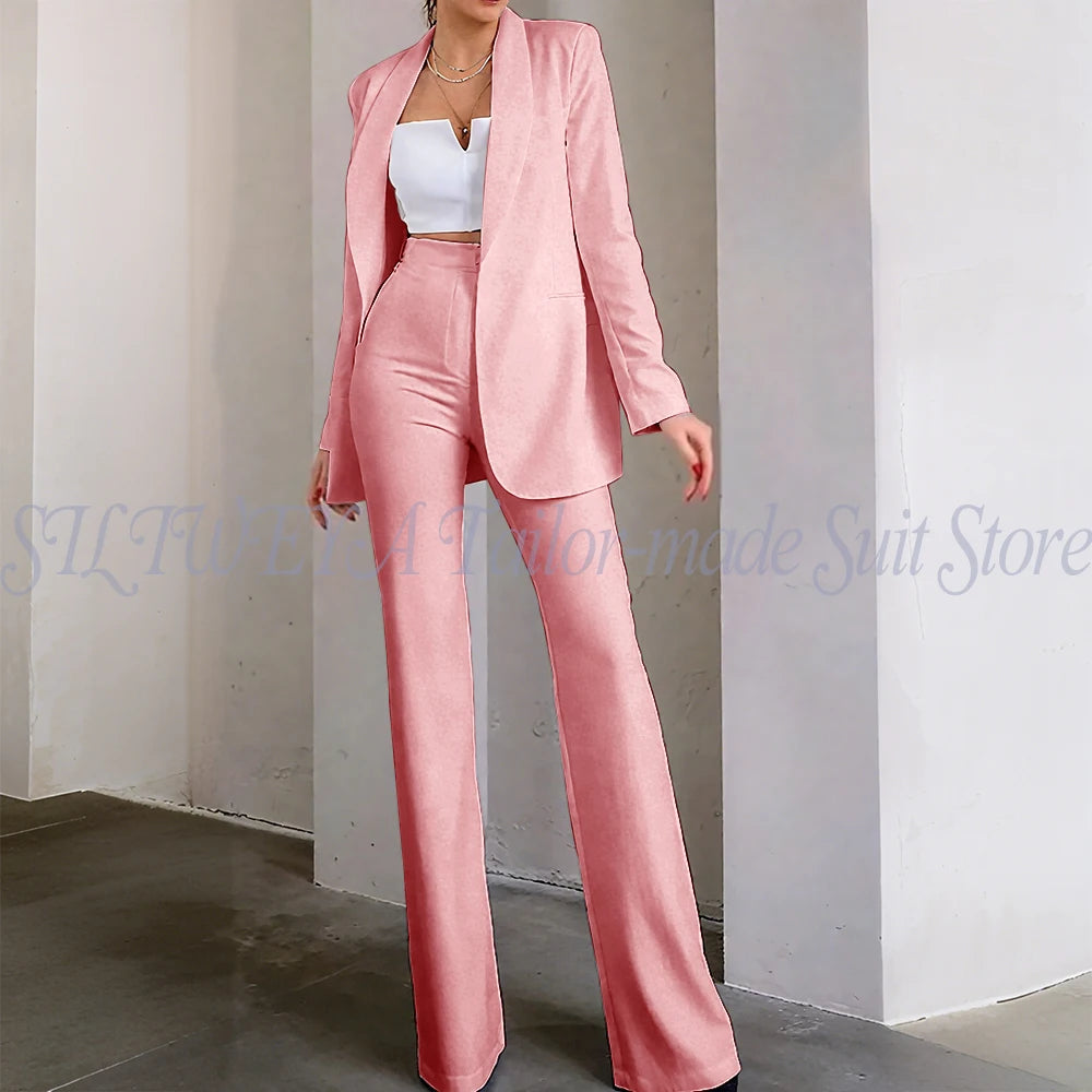 Classic Sophisticated Single Breasted Pants Set for Women