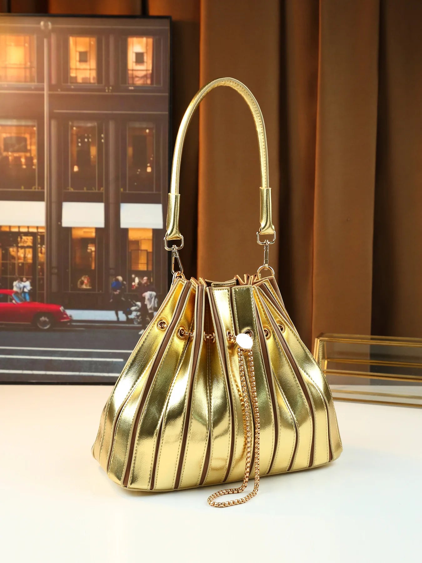 Women's Handbag Luxury Brand Shiny Leather Shiny Fashion Women's Single Shoulder Bag Personalized Fashionable Casual Women's Bag