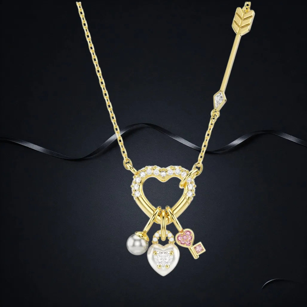 Faceted Crystal Necklace And Earrings