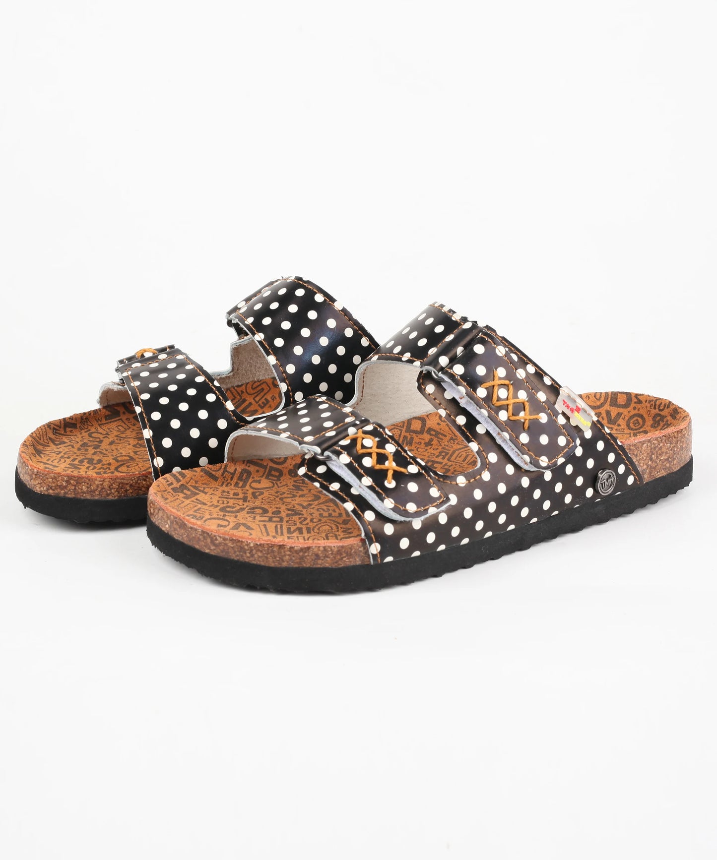 Casual Wave Point Leather Sandals