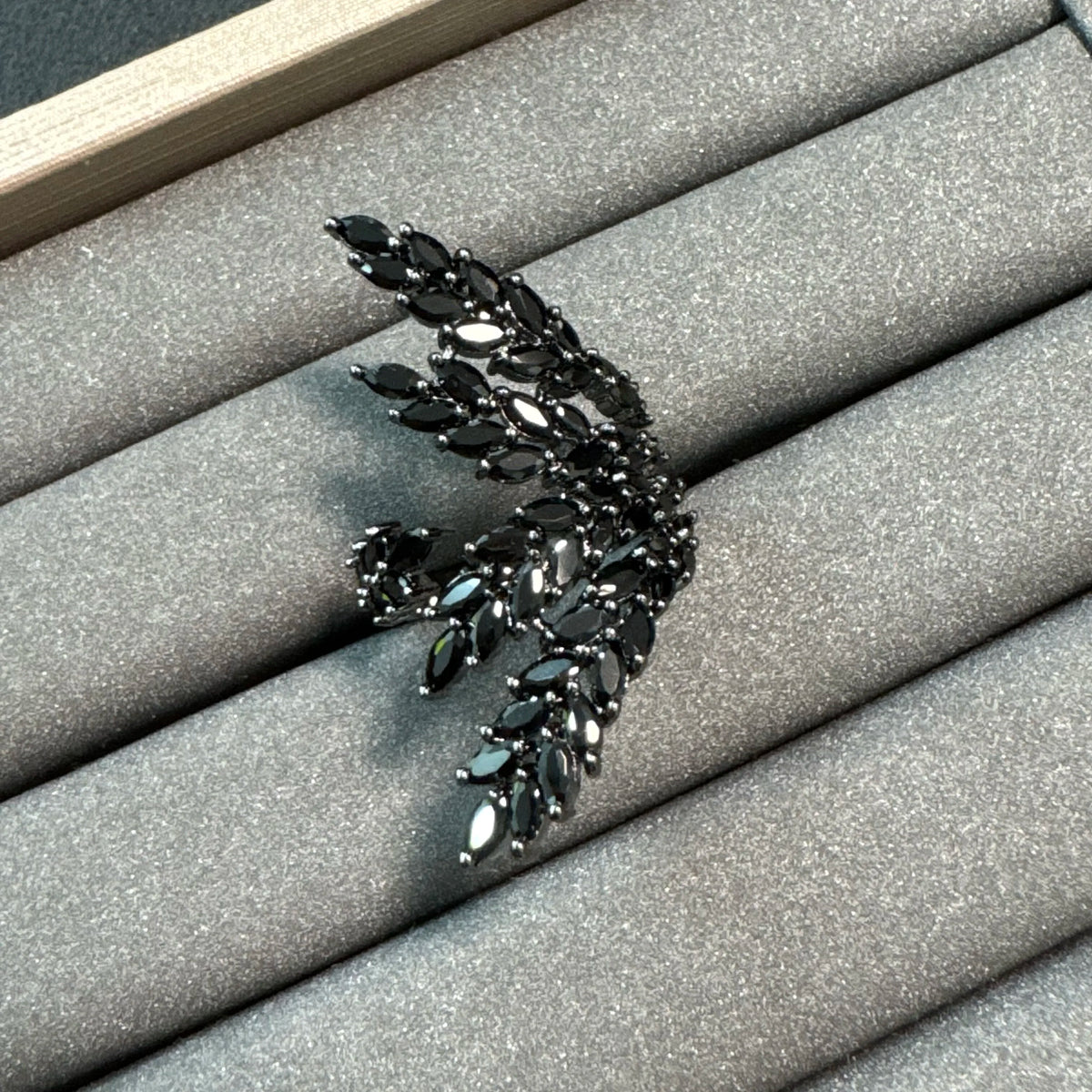 Black Zircon Vintage Jewelry Set With Earrings Rings And Bracelets for Women