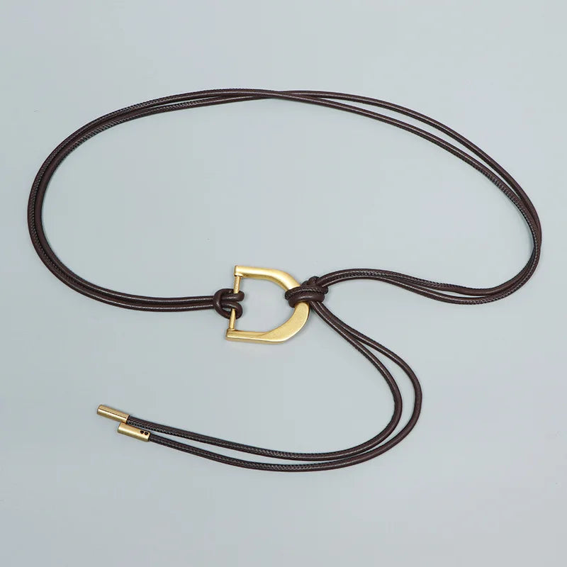 Fashion Braided Gold Knot Waist Chain Belt for Women
