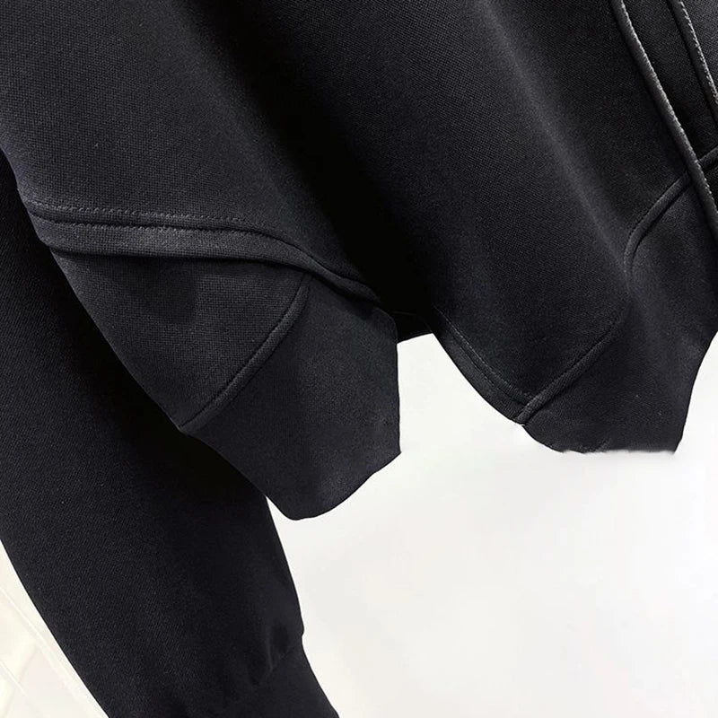 Korean fashion solid color hoodless sweatshirt women's spring and autumn new temperament loose thin niche design short top