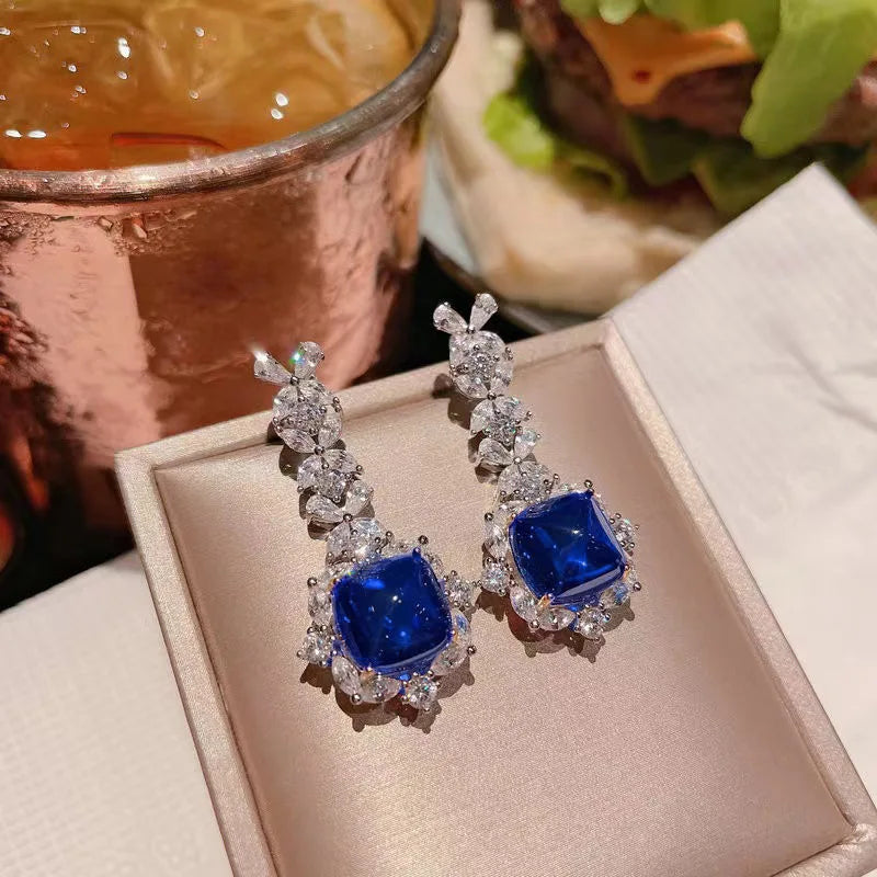 Princess Cut Zircon Ring Necklace and Earring Set for Women