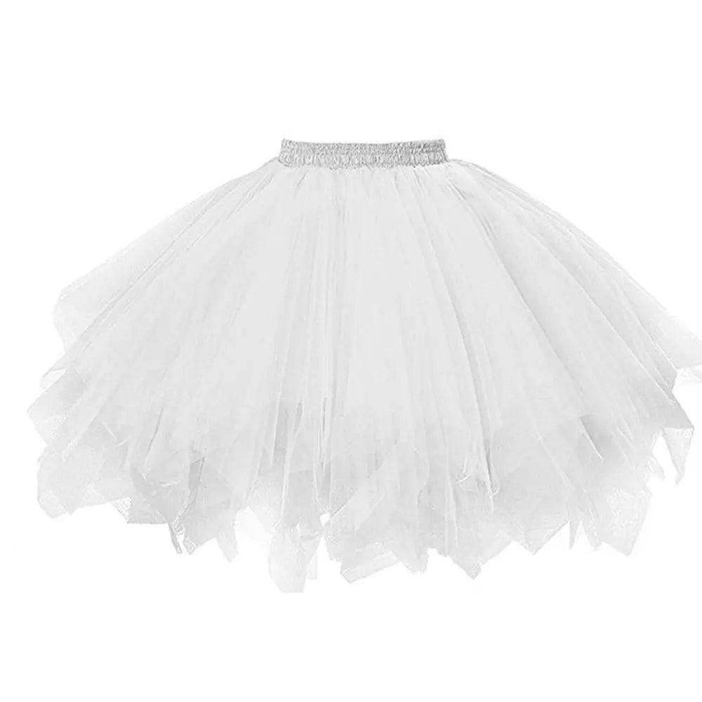 Vintage Lace Tulle Tutu Petticoat Skirt for Women