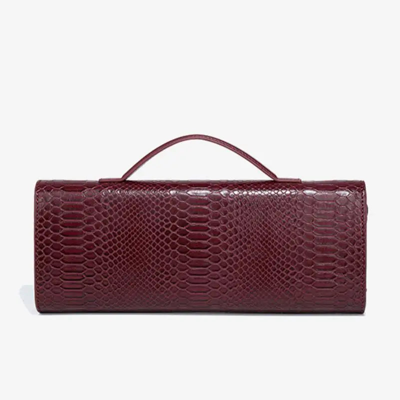 Crocodile Pattern Polyurethane Leather Top Handle Bag for Women