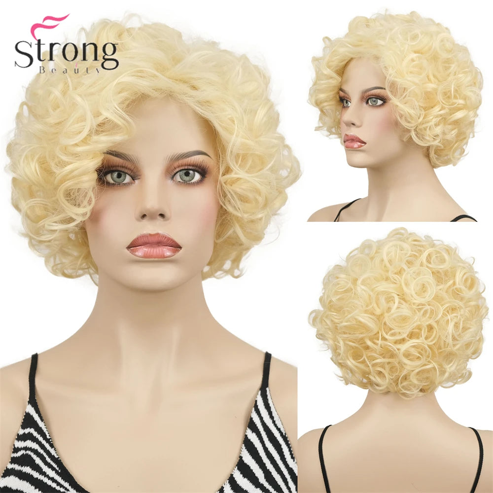Capless Red Short Pixie Cut Natural Synthetic Wig For Women