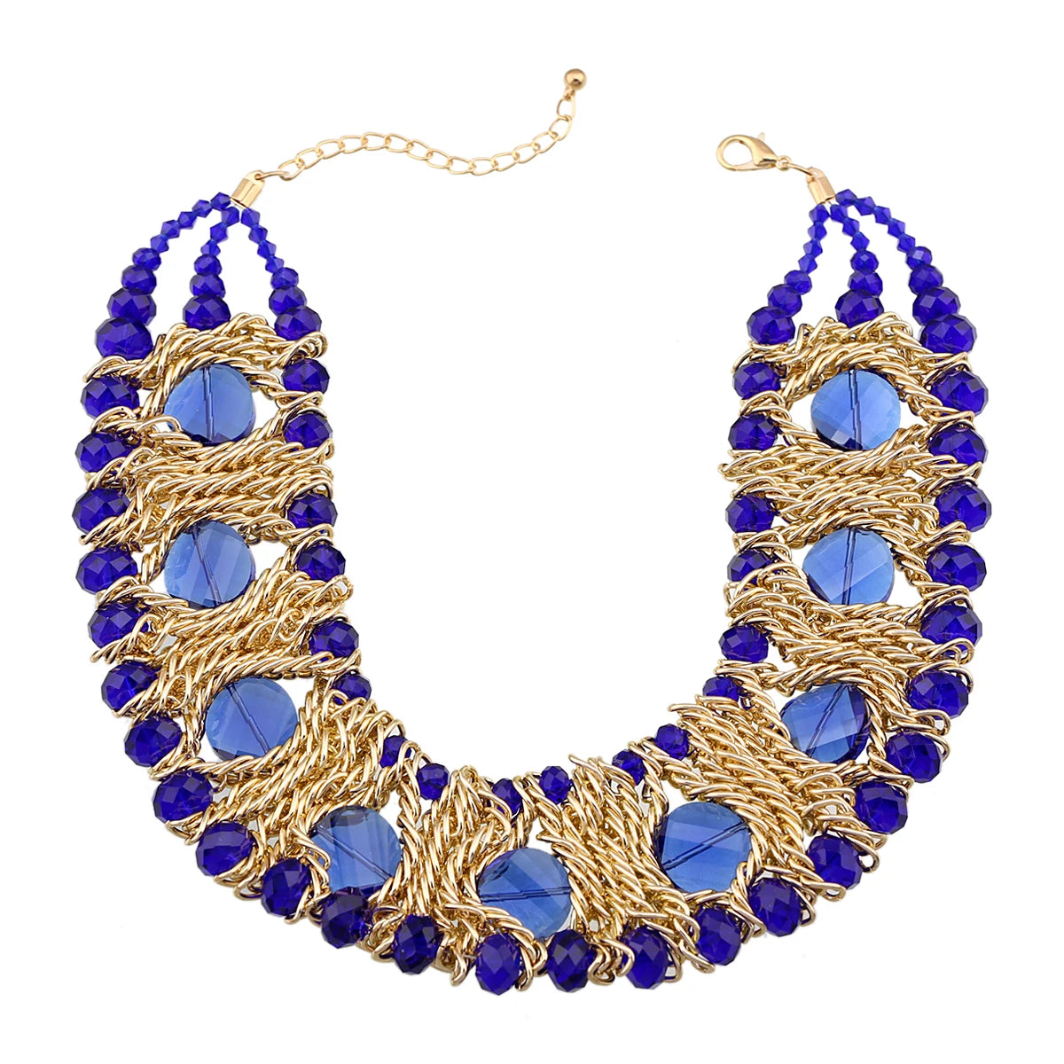 Beaded Crystal Statement Elastic Bracelet for Women