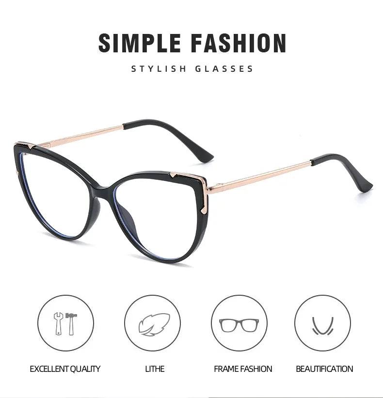 Cat Eye Fashion Blue Light Reading Glasses for Women
