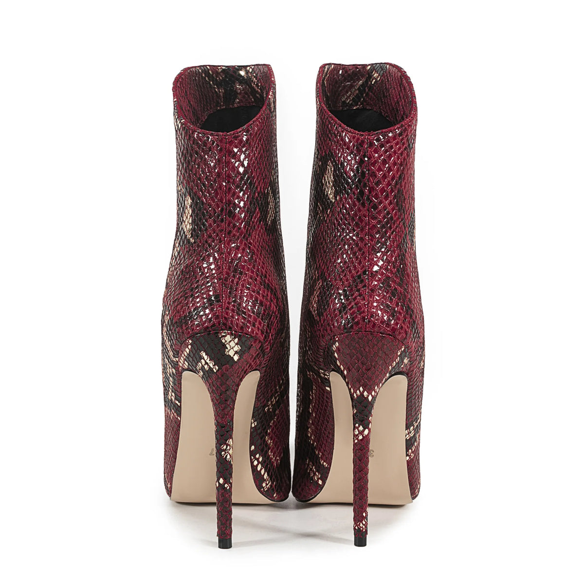 Green Patent Leather Pointed Toe Ankle Boots for Women