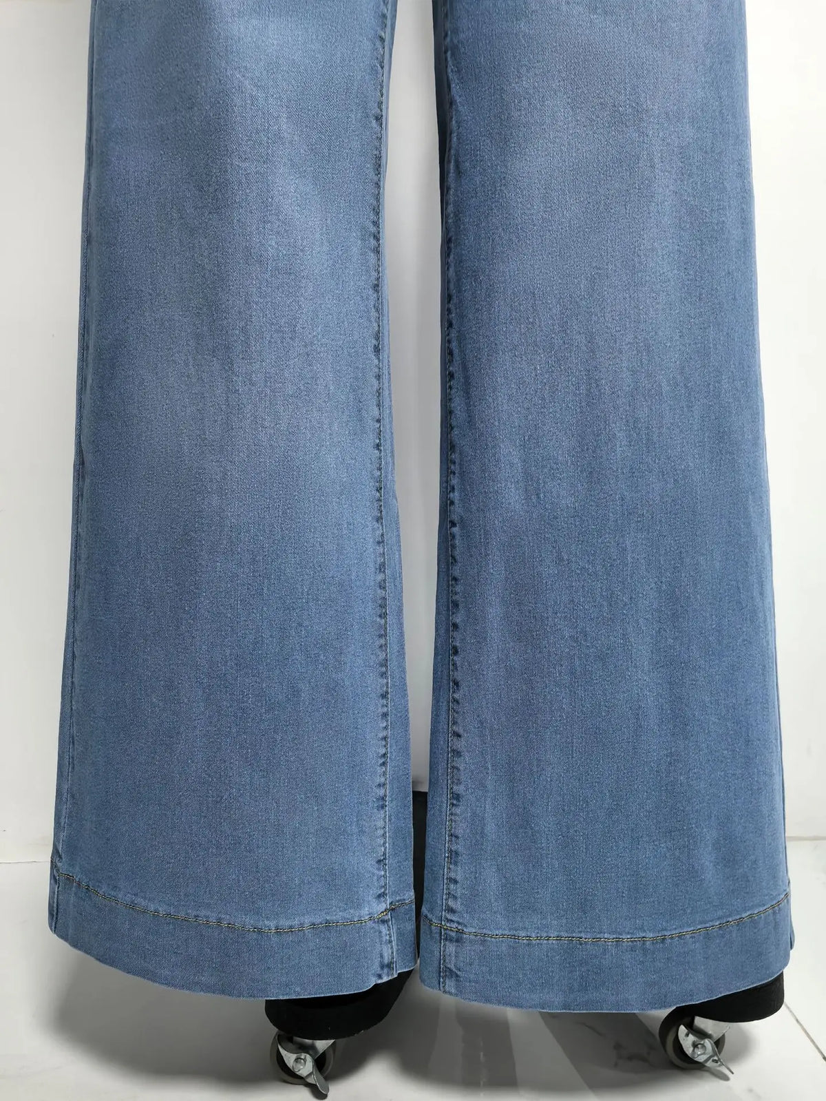 Distressed High Waist Wide Leg Jeans