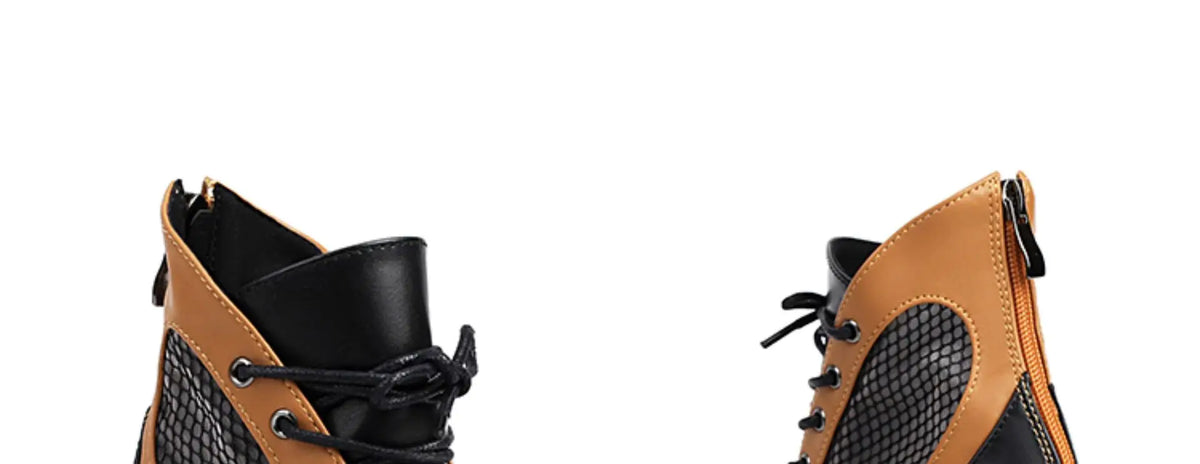 Lace-Up Stiletto Latin Dance Ankle Boots for Women