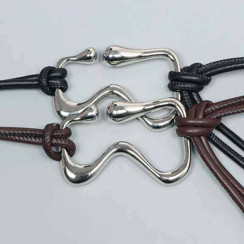 Fashion Braided Gold Knot Waist Chain Belt for Women