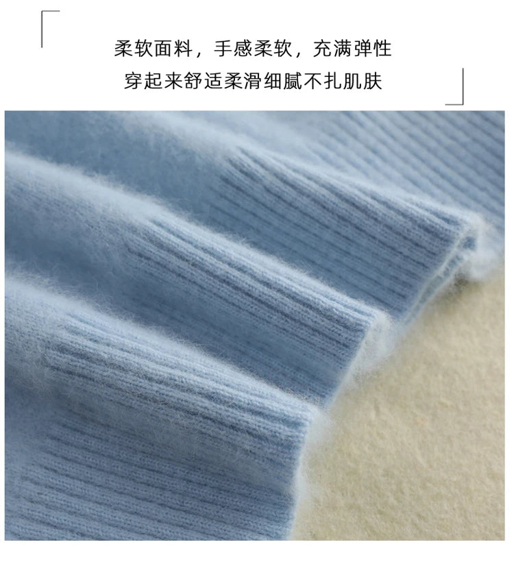 Soft Warm Knit Cashmere Turtleneck Sweater for Women