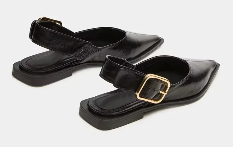 Comfortable Leopard Print Buckle Strap Flat Sandals for Women