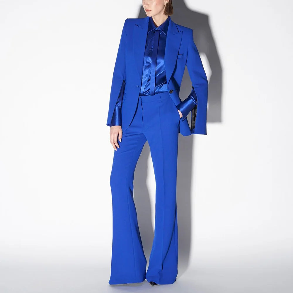 Luxury Female Suit 2 Pieces Blazer Set High Quality Jacket Pants Smart Casual Chic Outfits Trajes De Mujer Elegante
