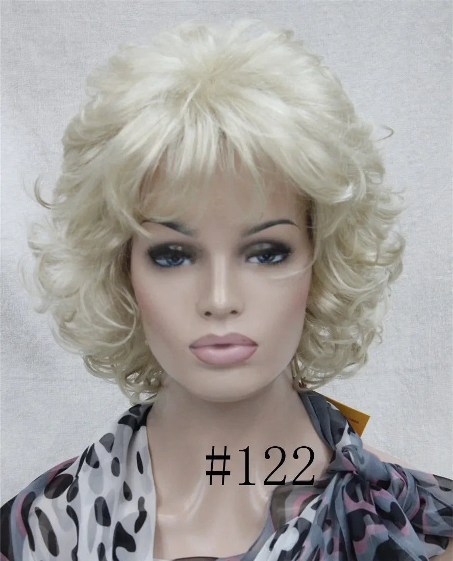 Short Curly Synthetic Wig With Comfortable Fit For Women