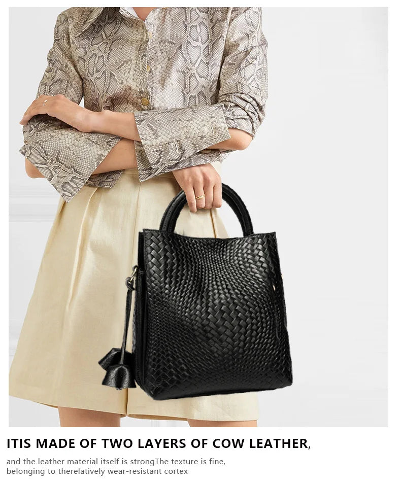 Premium Minimalist Top Layer Leather Tote Bag for Women