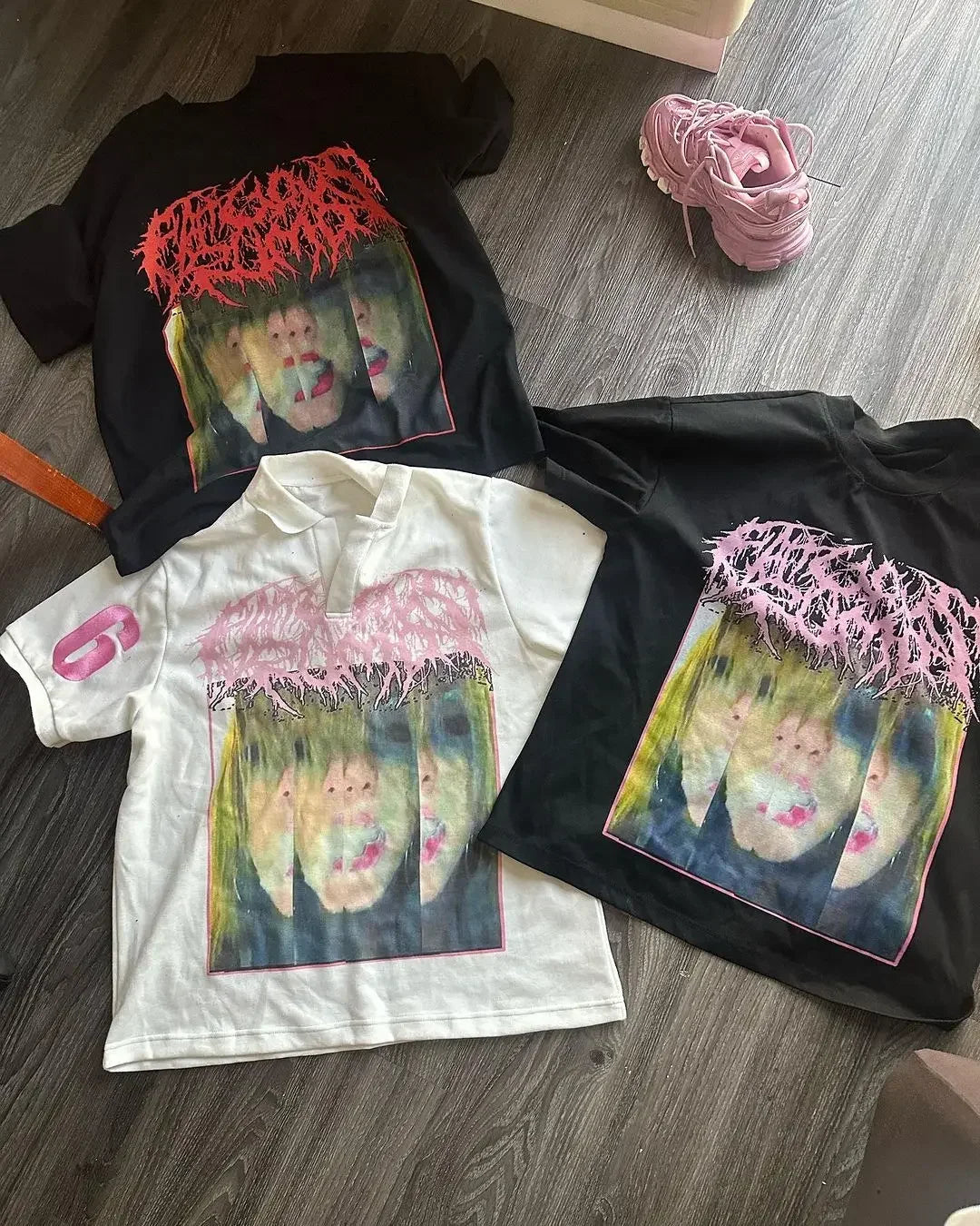 Fashionable and Versatile Street Ladies Shirt Lapel T Shirt American Style Print Design Loose and Breathable Casual Streetwear