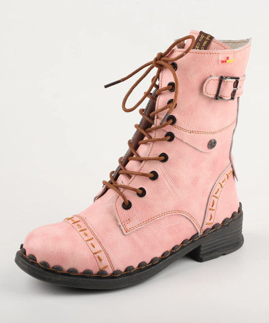 Vintage Leather Square Heel Boots