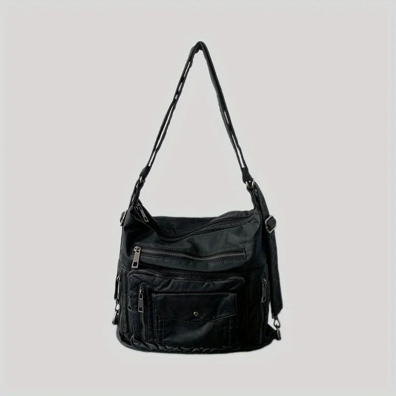 Large-Capacity Multi-Pocket Crossbody Backpack for Women