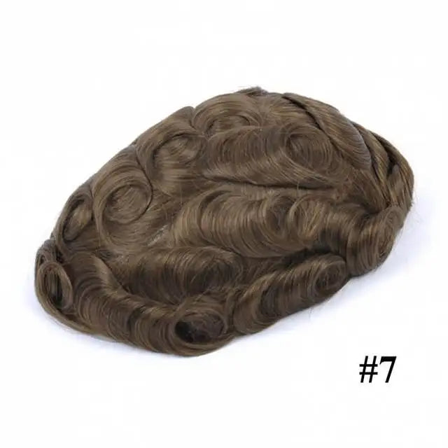 Natural Remy Hair Thin Skin Toupee Hair System for Men