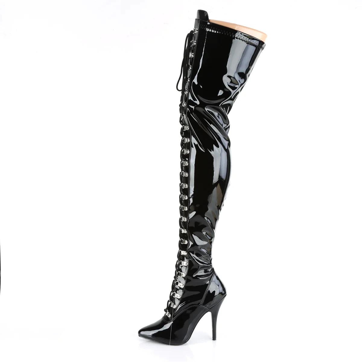 Plus Size Over-The-Knee Leather Stiletto Boots for Women
