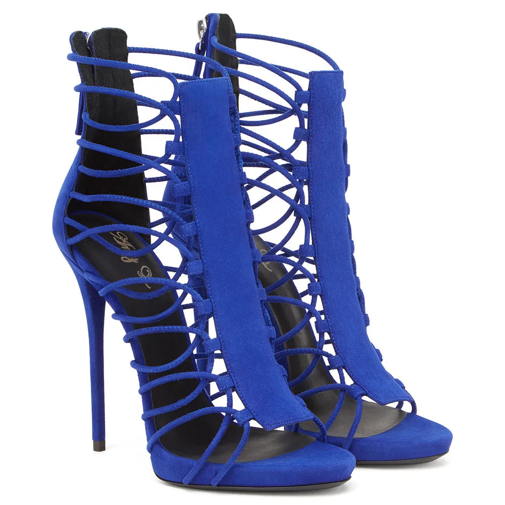 Rhinestone Patent Leather Thin High Heels for Women