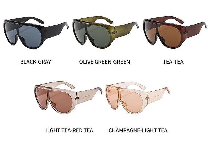 Oversized Futuristic Visor Shield Sunglasses for Women