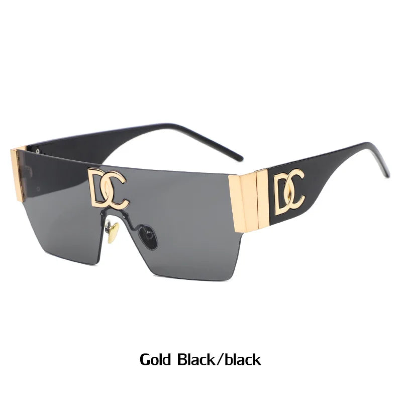 Oversized Shield Sunglasses With UV Protection for Women