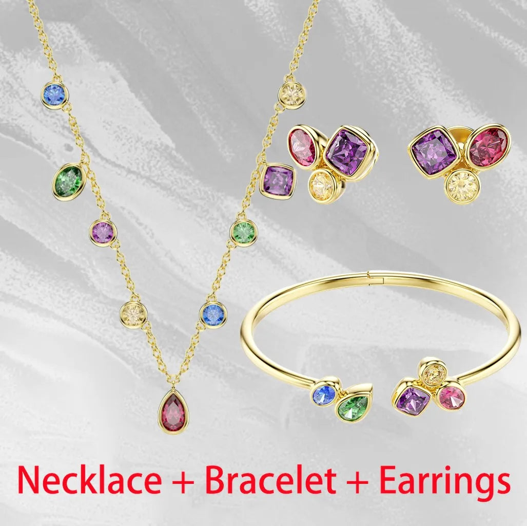 Dazzling Zircon Crystal Statement Necklace for Women