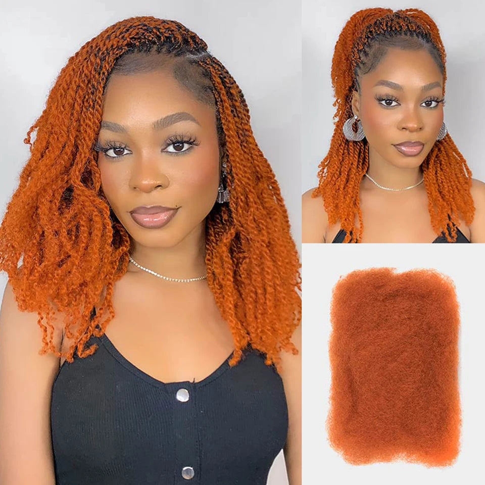 Premium Afro Kinky Bulk Human Hair Extensions for Women