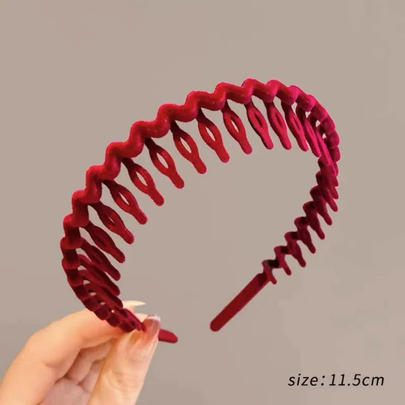 Vintage Red Velvet Padded Headband