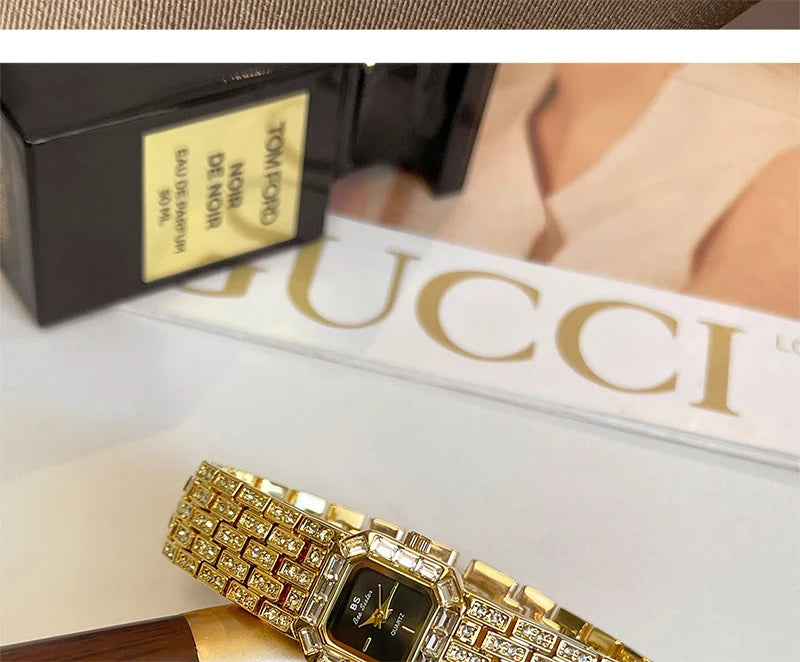 Square Quartz Wristwatch for Women