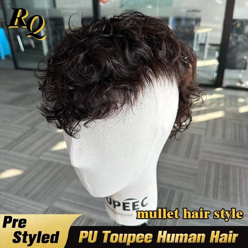 Premium Real Human Hair Polyurethane Base Lifelike Toupee for Women